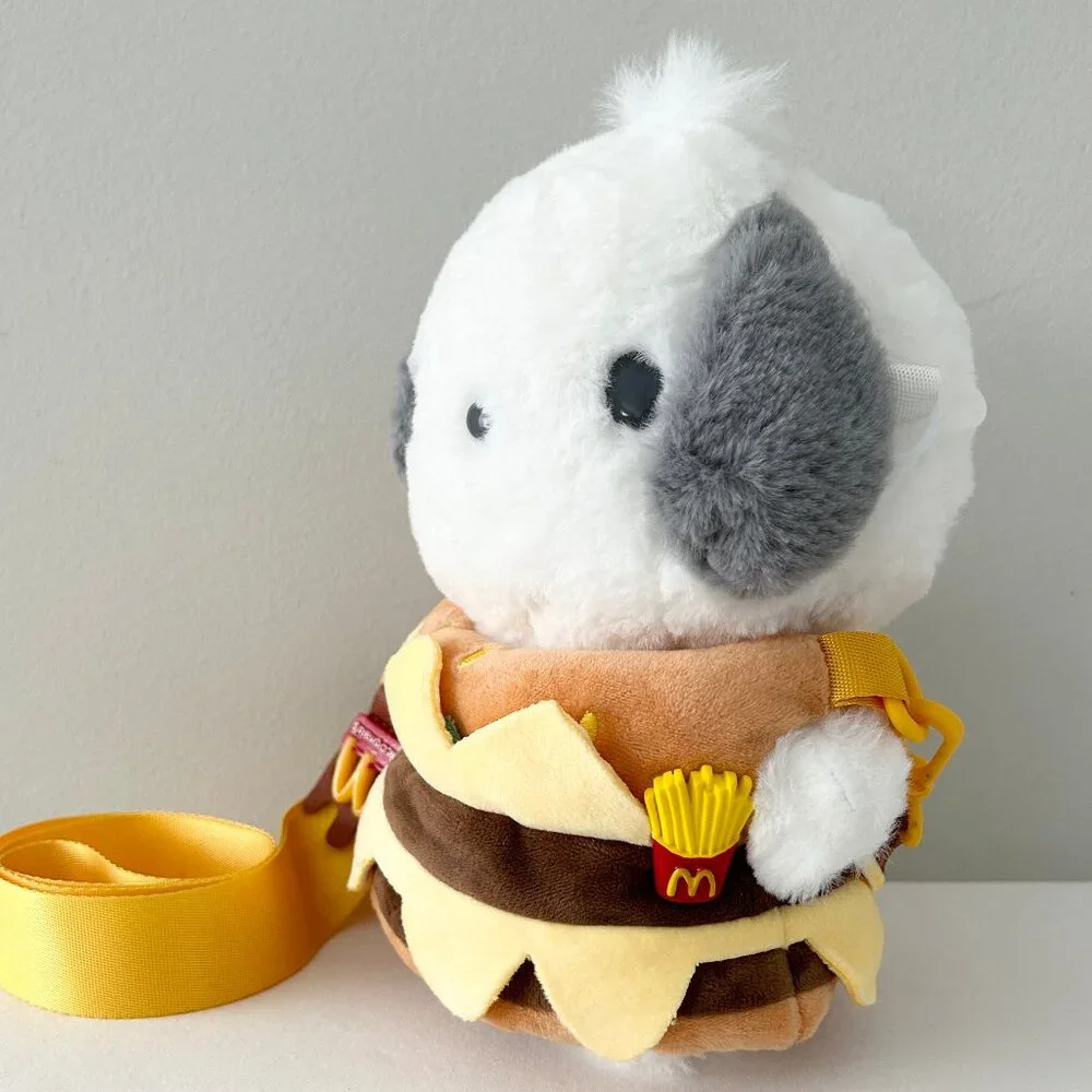 POCHACCO Burger Bag McDonalds Plush Crossbody Big Mac Adjust Remove Strap Purse - Picture 2 of 10